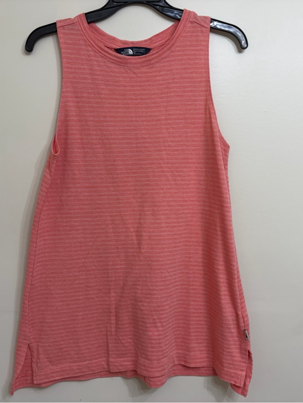 The North Face Coral Pink Striped Sleeveless Tank